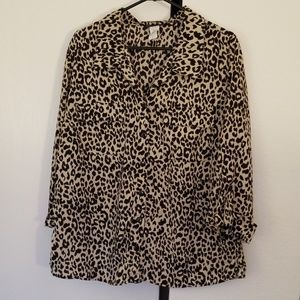 Plus Size Cheetah Blouse